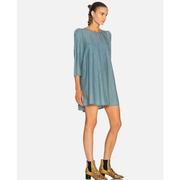 The Great. Chambray Dress - Picture 3 of 9